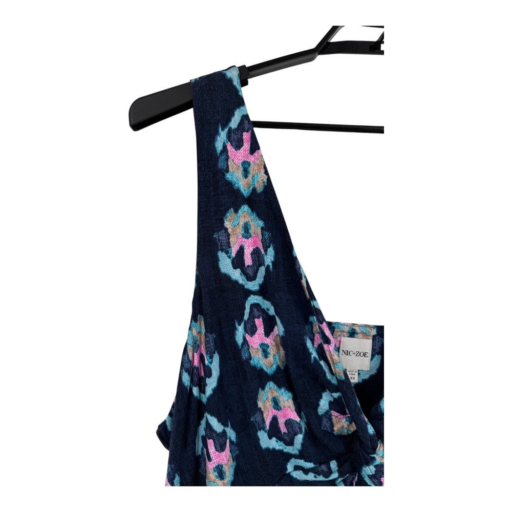 Nic + Zoe Ocean Batik geometric minidress dress size 3X - Picture 4 of 9